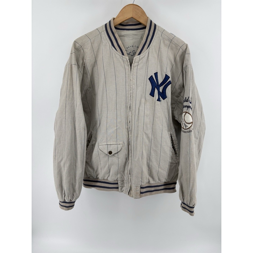 Vtg Mirage 90s Yankees 1961 Jacket‎ Mens L Cooperstown Collection Reversible
